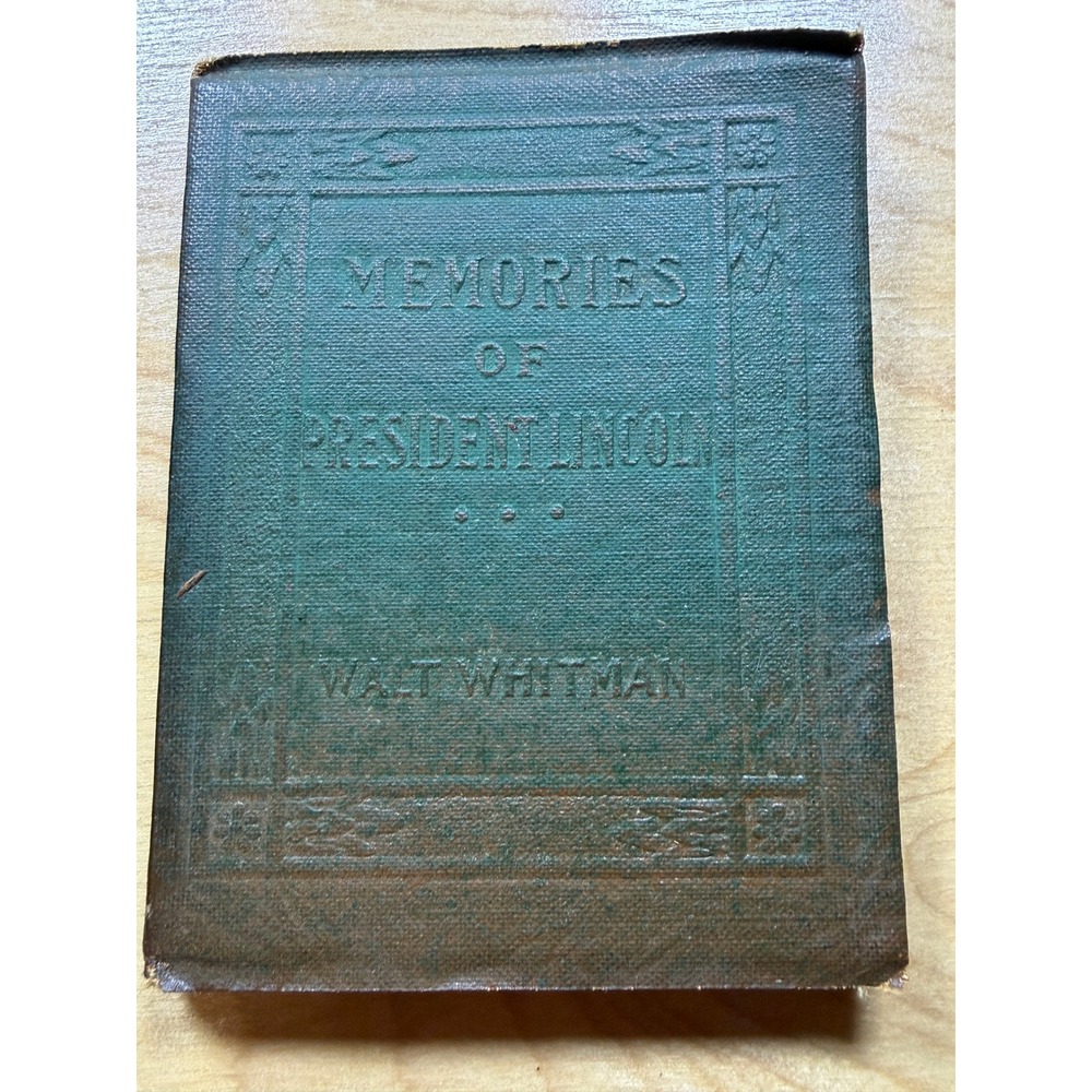 Little Leather Library Walt Whitman Memories of President Lincoln Antique Green